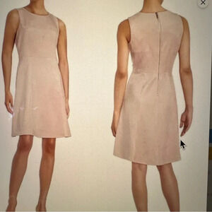 Stunning Calvin Klein blush pink faux suede dress, size 6. Fully lined.